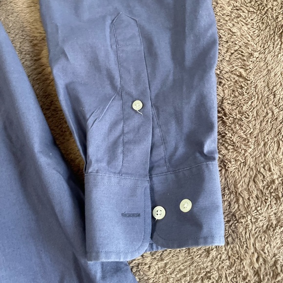 Pierre Cardin Vintage Gray/Bluish Button Down Shirt Men’s 16 1/2 34/35 - Picture 4 of 9